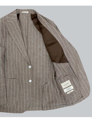 SUIT SARTORIA STRIPED BEIGE LINEN SUIT 2000/72