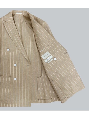 SUIT SARTORIA ÇİZGİLİ BEJ KETEN TAKIM 2001/24