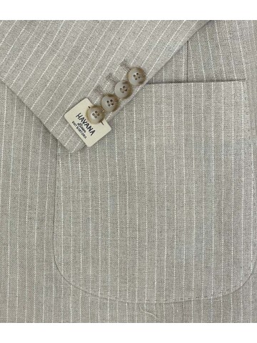 SUIT SARTORIA STRIPED BEIGE LINEN SUIT 2001/79