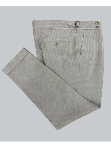 SUIT SARTORIA STRIPED BEIGE LINEN SUIT 2001/79