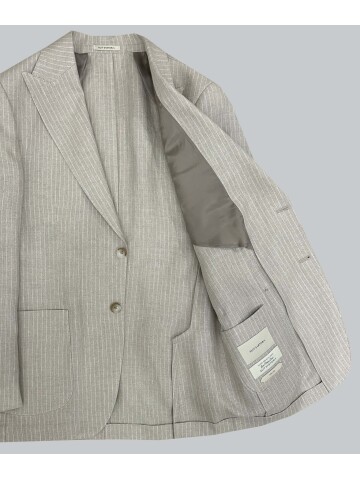 SUIT SARTORIA STRIPED BEIGE LINEN SUIT 2001/79