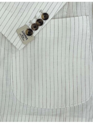 SUIT SARTORIA STRIPED WHITE LINEN JACKET 4613