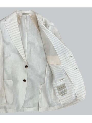 SUIT SARTORIA STRIPED WHITE LINEN JACKET 4613