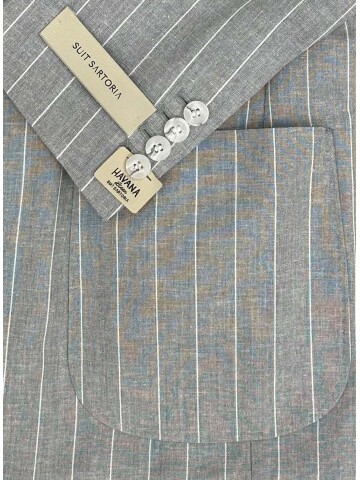 SUIT SARTORIA ÇİZGİLİ GRİ KETEN CEKET 4599