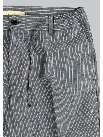 SUIT SARTORIA NAVY BLUE STRIPED LINEN TROUSERS 1170