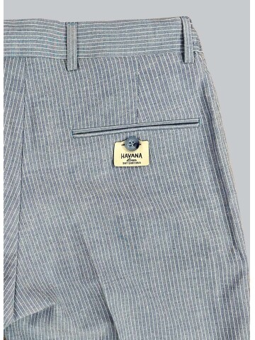 SUIT SARTORIA BLUE STRIPED LINEN TROUSERS 1170