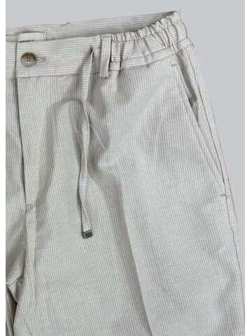 SUIT SARTORIA BEIGE STRIPED LINEN TROUSERS 1170