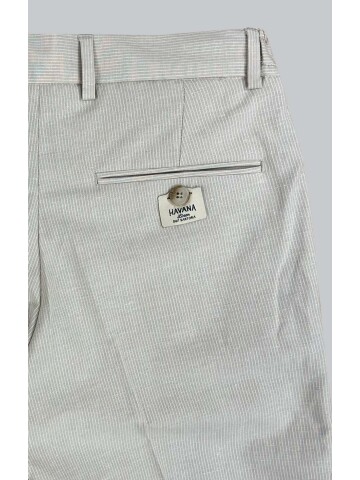 SUIT SARTORIA BEIGE STRIPED LINEN TROUSERS 1170