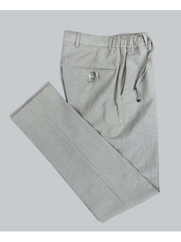 SUIT SARTORIA BEIGE STRIPED LINEN TROUSERS 1170