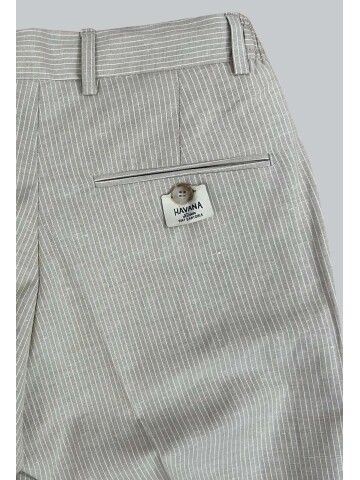 SUIT SARTORIA BEIGE STRIPED LINEN TROUSERS 1170