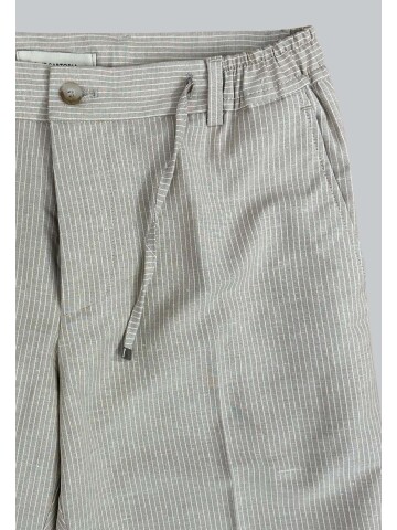 SUIT SARTORIA BEIGE STRIPED LINEN TROUSERS 1170