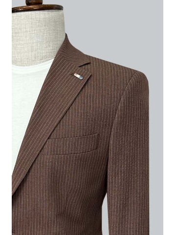 SUIT SARTORIA STRIPED BROWN SPORTS SUIT 2001/30