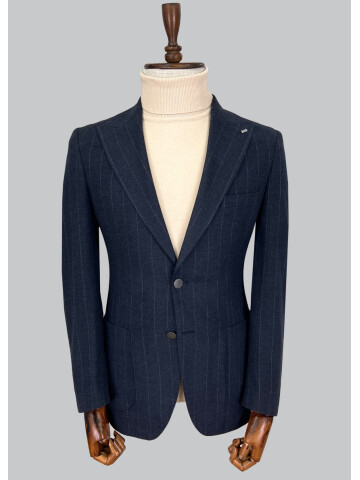 SUIT SARTORIA ÇİZGİLİ LACİVERT CEKET 4565