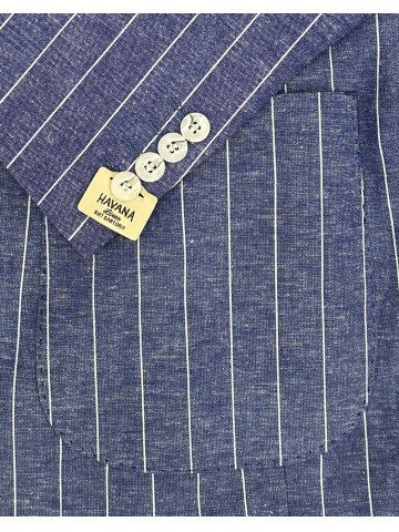SUIT SARTORIA ÇİZGİLİ MAVİ KETEN TAKIM 2001/24