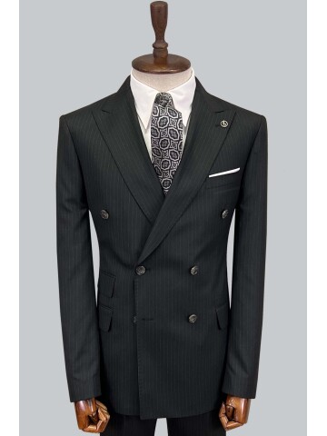 SUIT SARTORIA BLACK DOUBLE BREASTED SUIT 2894