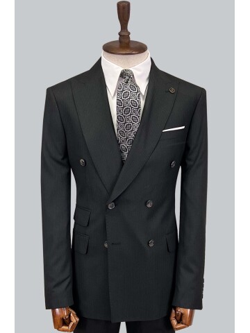SUIT SARTORIA BLACK DOUBLE BREASTED SUIT 2894