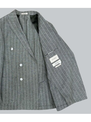 SUIT SARTORIA STRIPED GREEN LINEN SUIT 2001/24