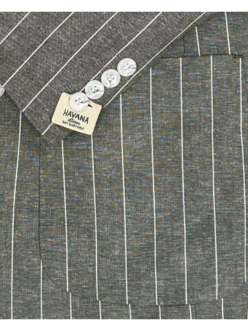 SUIT SARTORIA STRIPED GREEN LINEN SUIT 2001/24