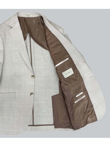 SUIT SARTORIA PLAID BEIGE JACKET 4611