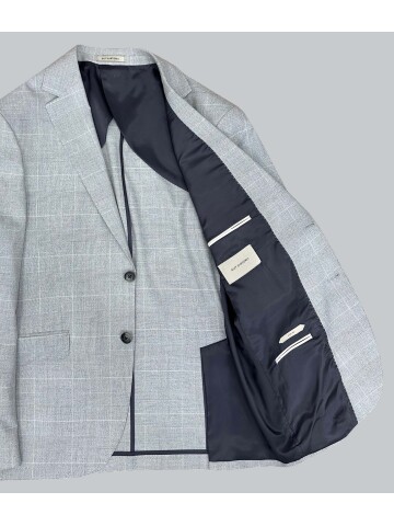SUIT SARTORIA PLAID GRAY JACKET 4611