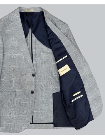 SUIT SARTORIA PLAID BLUE JACKET 4611