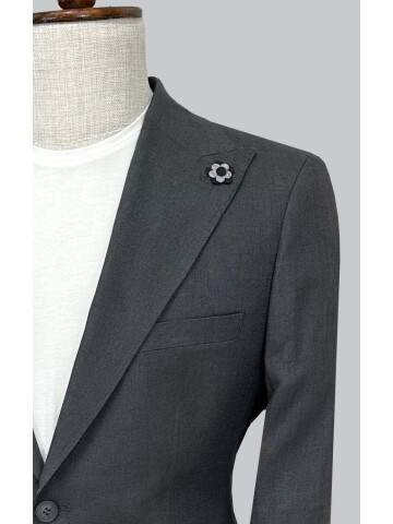 SUIT SARTORIA DARK GRAY LINEN SUIT 2584