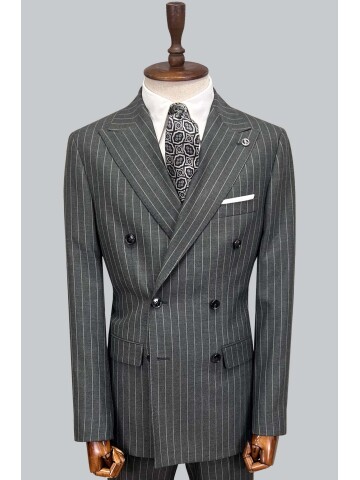 SUIT SARTORIA DARK GREY DOUBLE BREASTED SUIT 2958