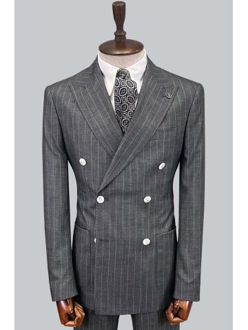 SUIT SARTORIA GREY DOUBLE BREASED SUIT 2815