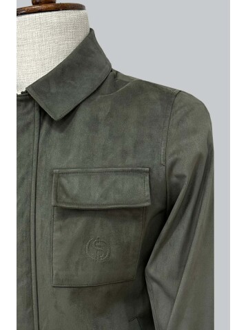 SUIT SARTORIA KHAKI SUEDE JACKET 8505