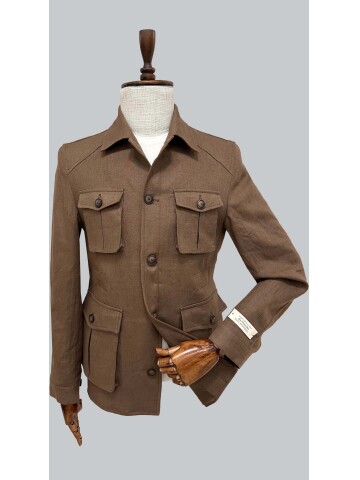 SUIT SARTORIA BROWN LINEN JACKET 4624