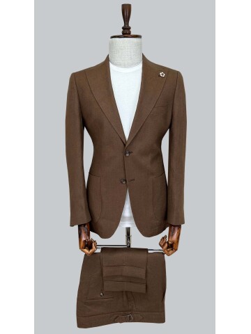 SUIT SARTORIA KAHVERENGİ KETEN TAKIM 2584