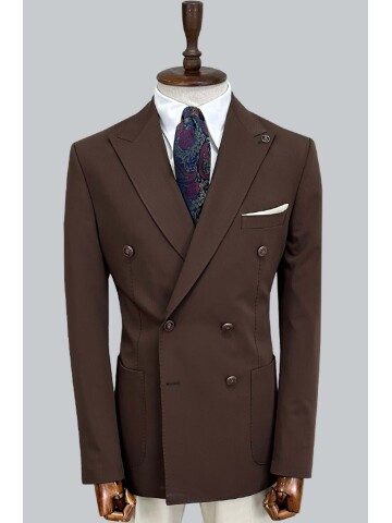 SUIT SARTORIA BROWN COMBINED DOUBLE BREASTED SUIT 2001/22