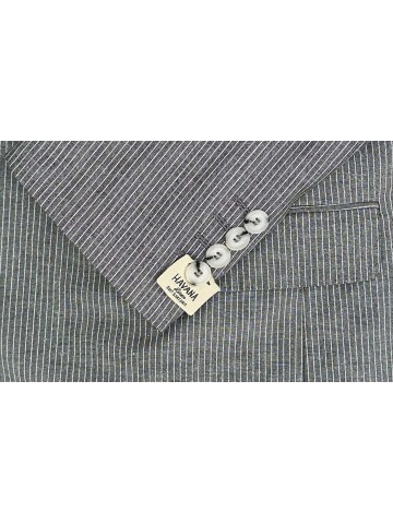 SUIT SARTORIA SİYAH KETEN ÇİZGİLİ KRUVAZE TAKIM 2131