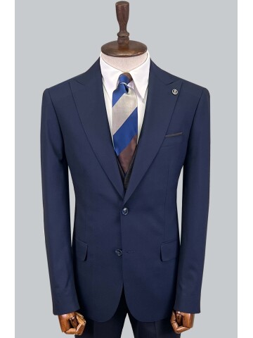 SUIT SARTORIA NAVY BLUE SUIT WITH REVERSIBLE VEST 2810