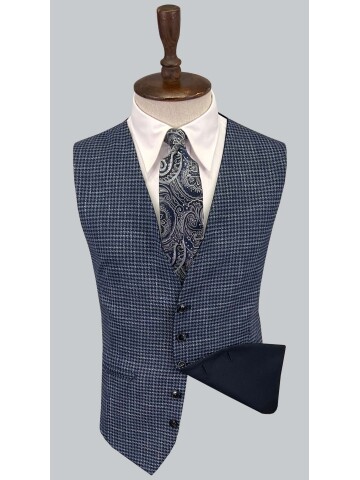 SUIT SARTORIA NAVY BLUE SUIT WITH REVERSIBLE VEST 2810