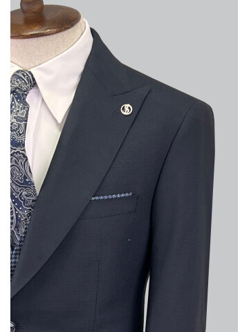 SUIT SARTORIA NAVY BLUE SUIT WITH REVERSIBLE VEST 2810