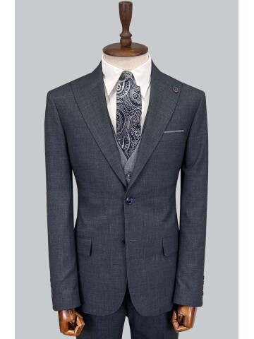 SUIT SARTORIA NAVY BLUE SUIT WITH DOUBLE FACED VEST 2917