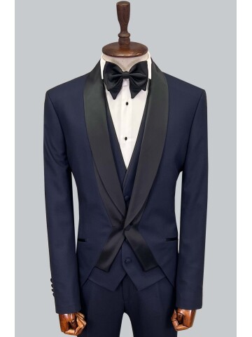 SUIT SARTORIA NAVY BLUE TUXEDO 5619