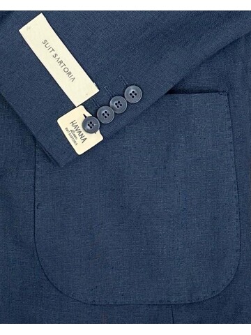 SUIT SARTORIA NAVY BLUE LINEN SUIT 2000/73
