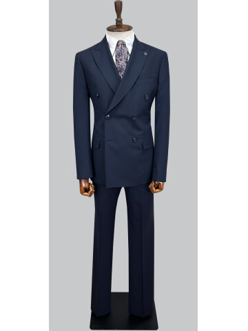 SUIT SARTORIA NAVY BLUE DOUBLE BREASTED SUIT 2001/16