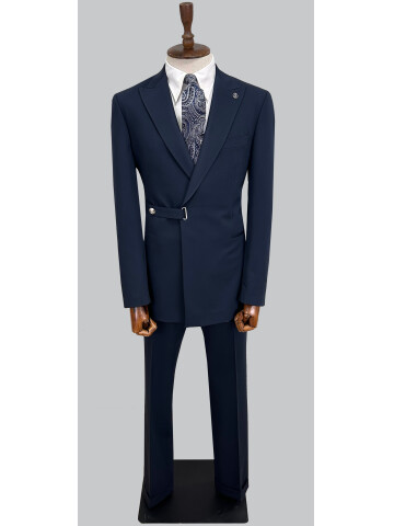 SUIT SARTORIA NAVY BLUE BREASTED SUIT 2774