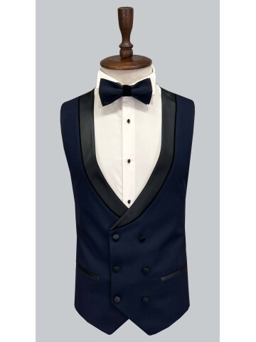 SUIT SARTORIA LACİVERT SİVRİ YAKA DAMATLIK 5072