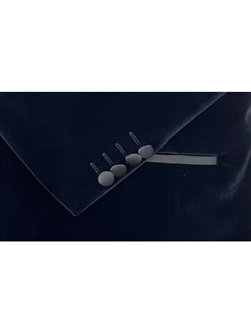 SUIT SARTORIA NAVY BLUE VELVET TUXEDO 5661
