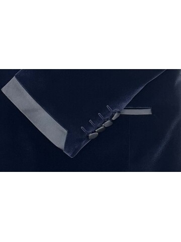 SUIT SARTORIA NAVY BLUE VELVET TUXEDO 5663