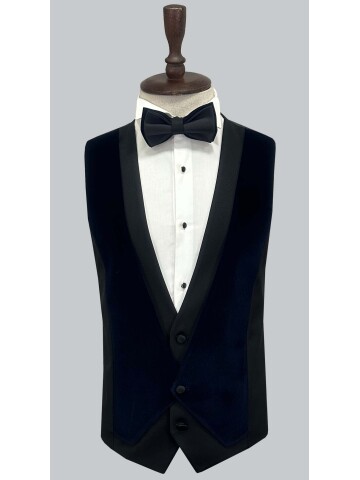 SUIT SARTORIA NAVY BLUE VELVET TUXEDO 5663