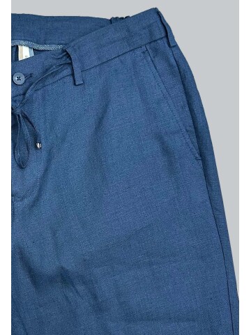 SUIT SARTORIA NAVY BLUE LINEN TROUSERS 1154