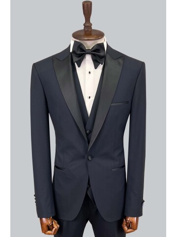 SUIT SARTORIA NAVY BLUE WOOL TUXEDO 5624