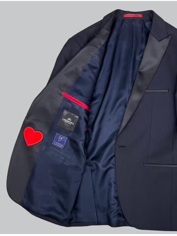 SUIT SARTORIA NAVY BLUE WOOL TUXEDO 5624