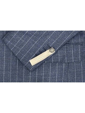 SUIT SARTORIA MAVİ SİVRİ YAKA ÇİZGİLİ KRUVAZE CEKET 4590