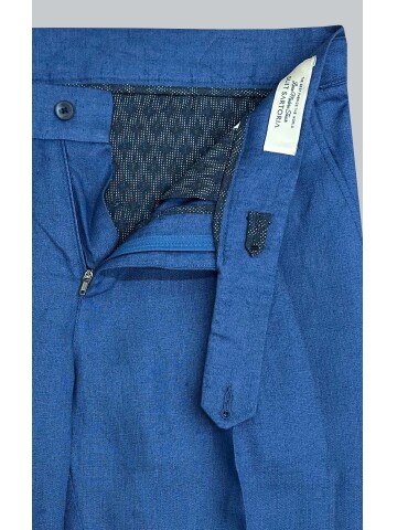 SUIT SARTORIA BLUE SINGLE PLEAT LINEN TROUSERS 1155